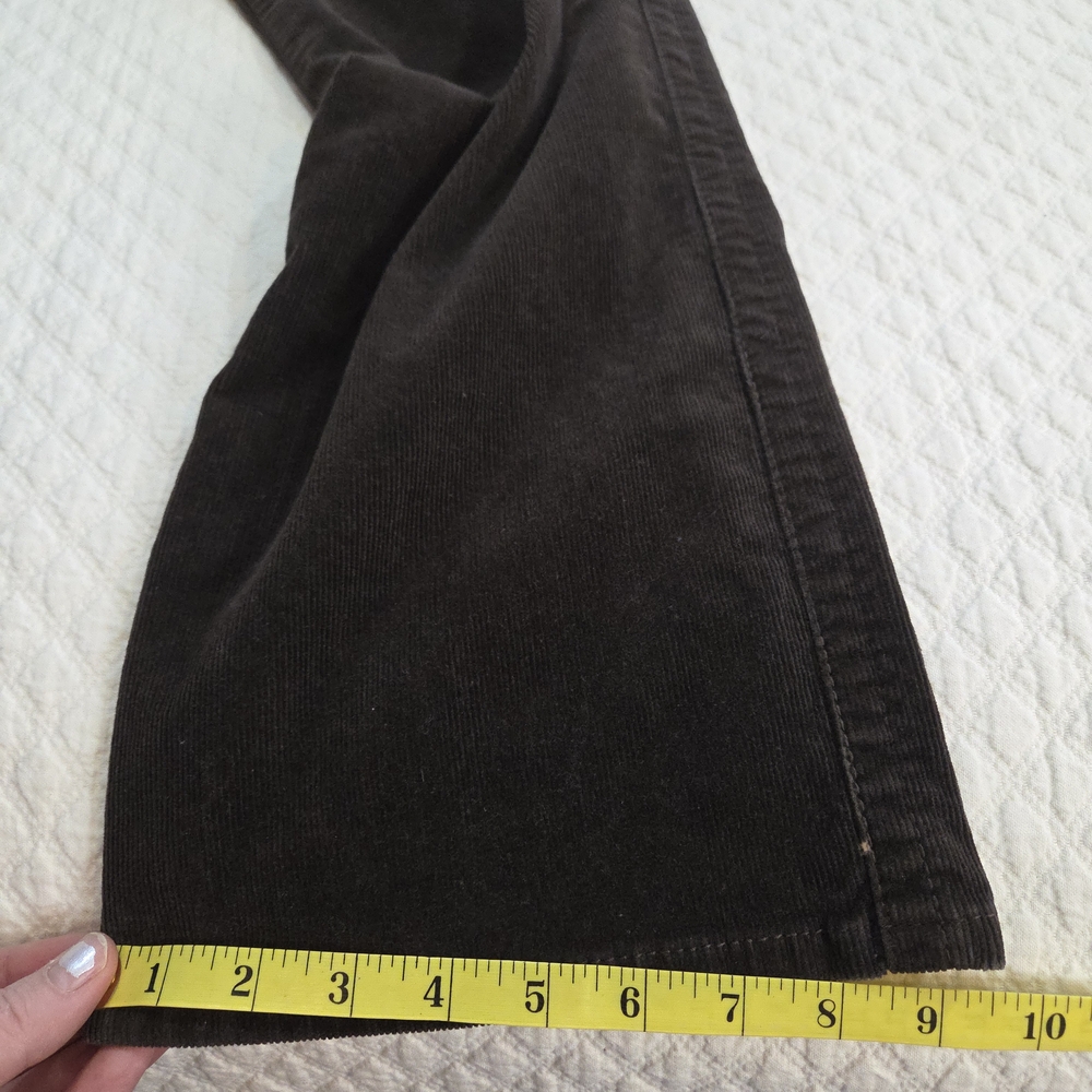 Calvin Klein Dark Brown Corduroy Pants Jeans Size 14 Envelope Flap Pockets - Picture 8 of 14